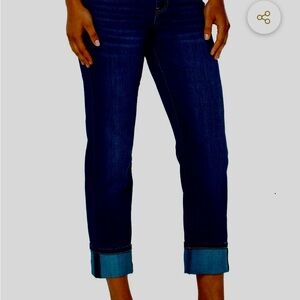 Liverpool Dark Blue Cropped Jeans